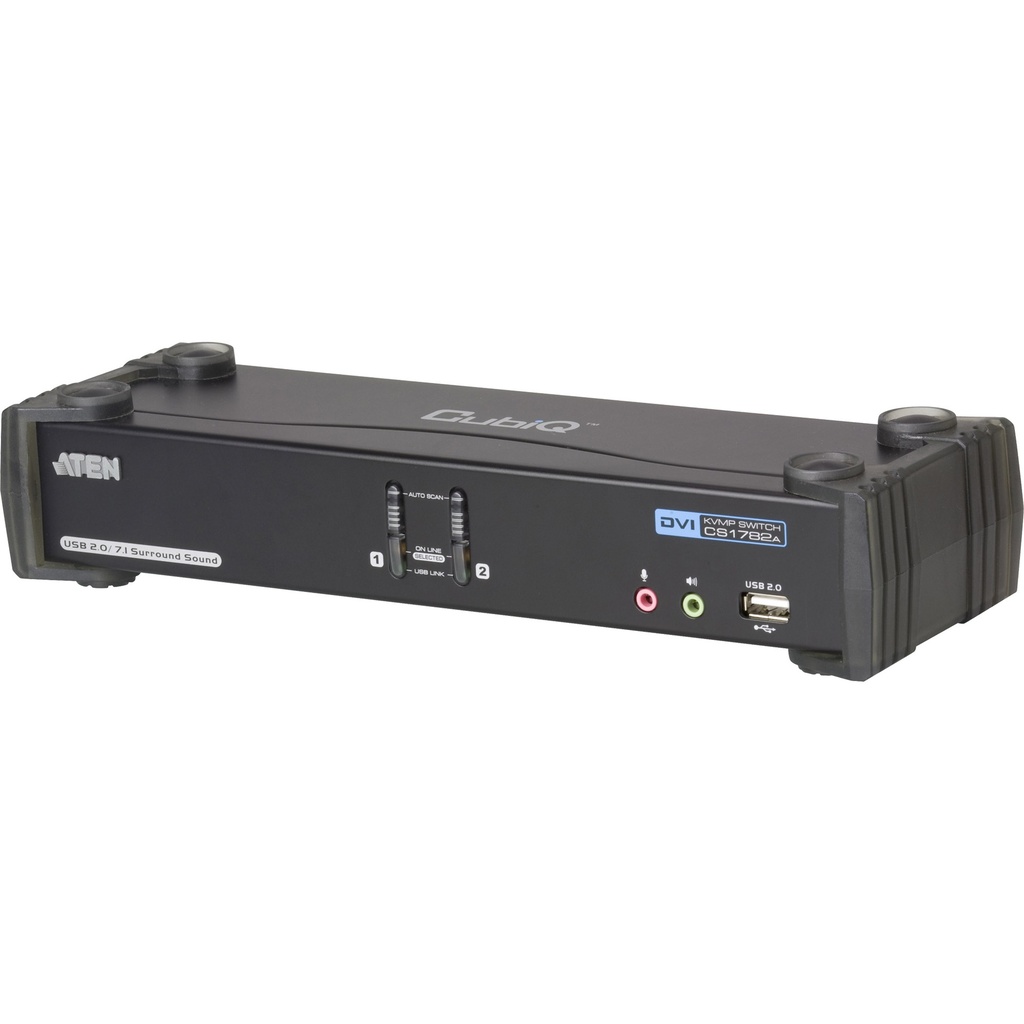 ATEN CS1782A KVM Switch Dual-Link DVI USB Audio - KVM-Umschalter - 2-Port