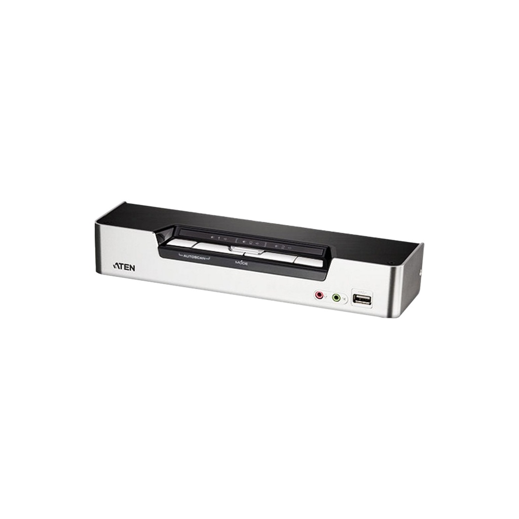 ATEN CS1794 Tastatur/Video/Maus (KVM)-Switch Silber