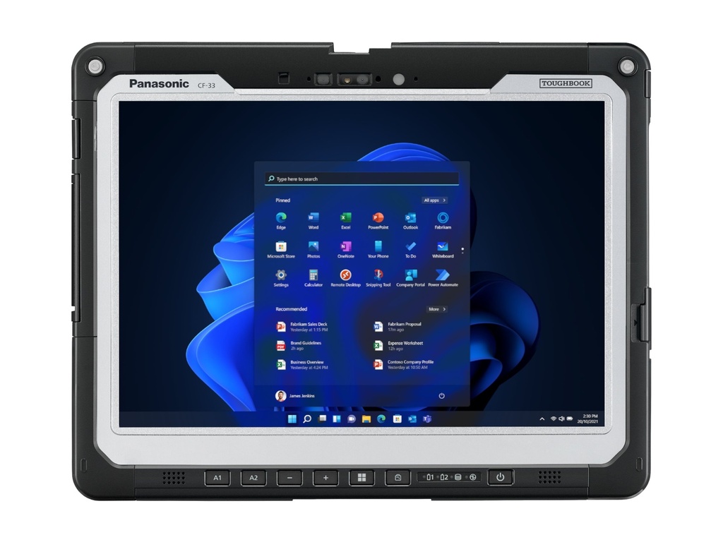 Panasonic Toughbook CF-33 - Robust - Tablet - Intel Core i5 1245U / 1.6 GHz - Win 11 Pro - Intel Iris Xe Grafik - 16 GB RAM - 512 GB SSD TCG Opal Encryption, NVMe - 30.5 cm (12")