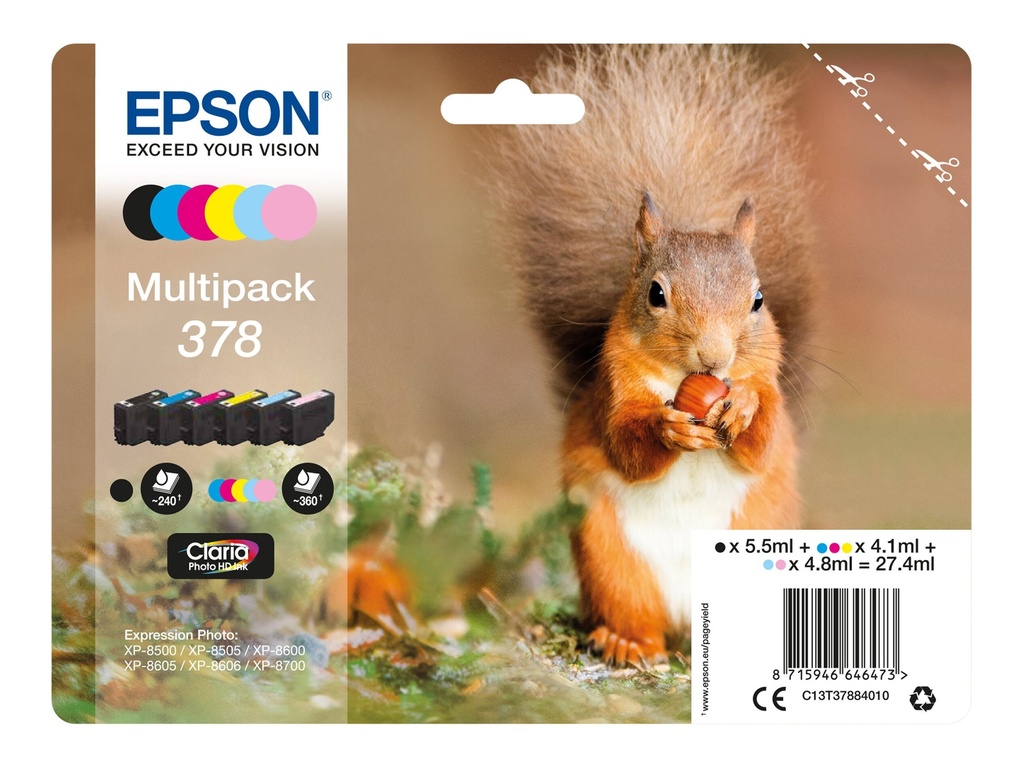 Epson Multipack 378 - 6er-Pack - Schwarz, Gelb