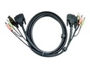 ATEN 2L-7D02UD - Video- / USB- / Audio-Kabel - USB, mini-phone stereo 3.5 mm, DVI-D (M)