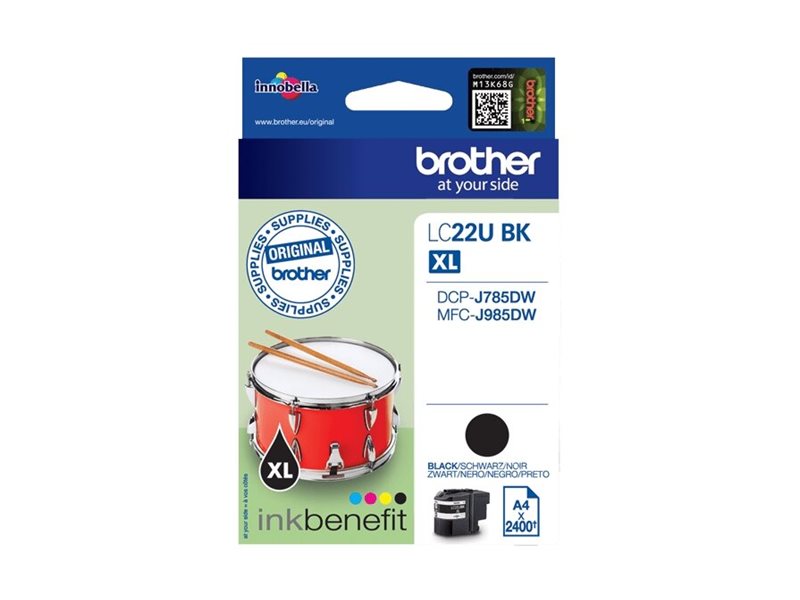 Brother LC22UBK - XL - Schwarz - original - Tintenpatrone