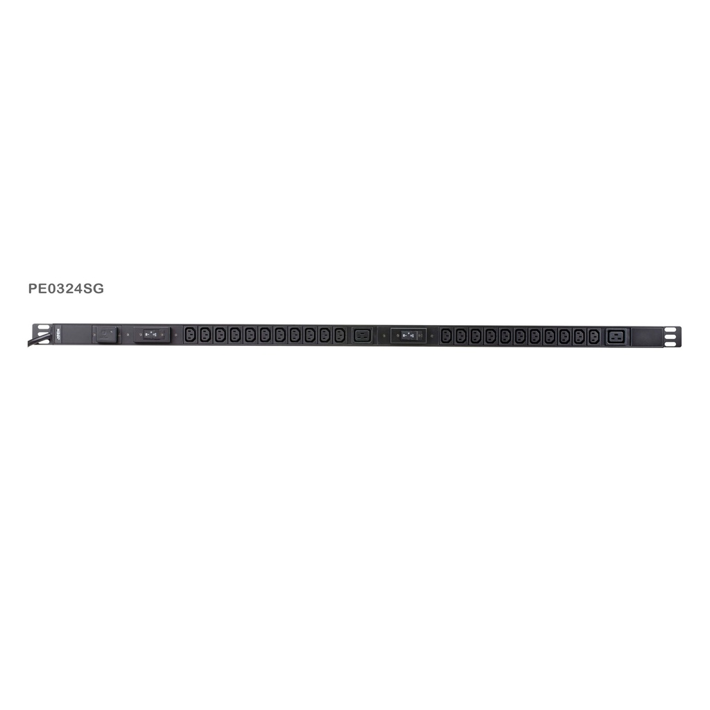 ATEN PE0324SG - Standard - 0U - Aluminium - Schwarz - 24 AC-Ausgänge - C13-Koppler - C19-Koppler