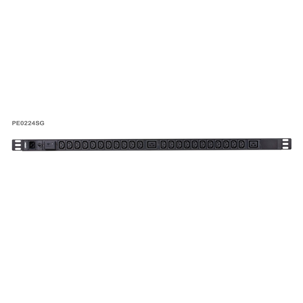ATEN PE0224SG - Standard - 0U - Aluminium - Schwarz - 24 AC-Ausgänge - C13-Koppler - C19-Koppler
