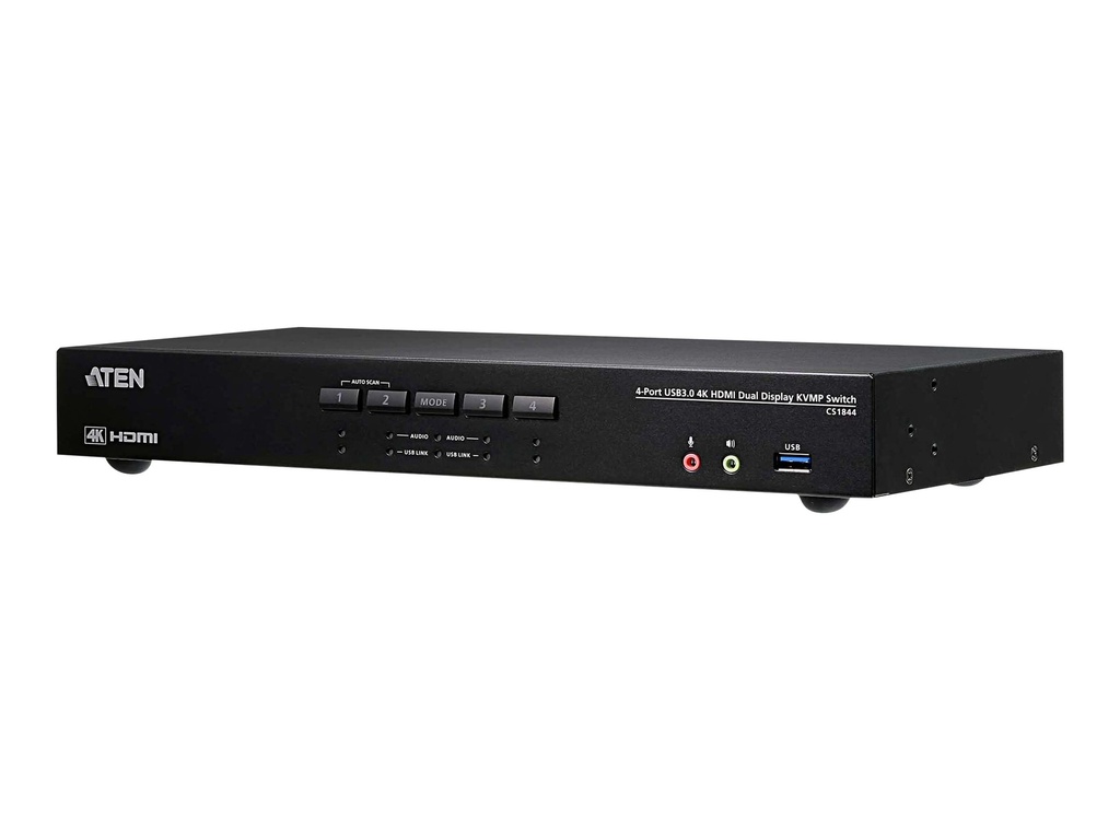 ATEN CS1844 4-Port USB 3.0 4K HDMI Dual Display KVMP Switch