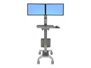 Ergotron Neo-Flex WideView WorkSpace - Wagen - Konstante Krafttechnologie - für 2 LCD-Displays / PC-Ausrüstung - dual - Aluminium, pulverbeschichteter Stahl, hochwertiger Kunststoff - Zweistufiges Grau - Bildschirmgröße: bis zu 55,9 cm (bis zu 22 Zoll)