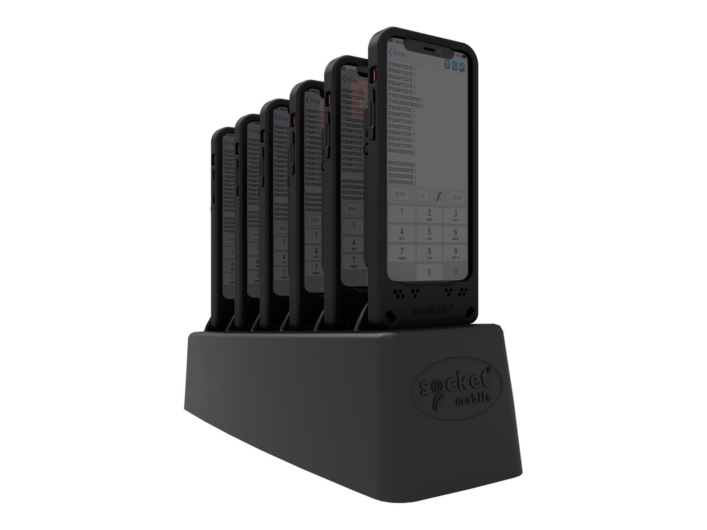 Socket Mobile DuraSled DS800 - Mit 6 Bay-Ladegerät - Barcode-Scanner - Begleiter - Linear-Imager - decodiert - Bluetooth 2.1 EDR (Packung mit 6)