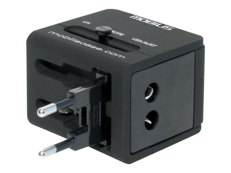 Mobilis Worldwide Travel Adapter - Netzteil - 500 mA - 2 Ausgabeanschlussstellen (USB)