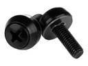 StarTech.com Startech M5 x 12mm - Montageschrauben - 100er Pack - M5 Schrauben für Server Rack und Serverschrank - Schwarz - Schrauben-Kit - Schwarz (Packung mit 100)