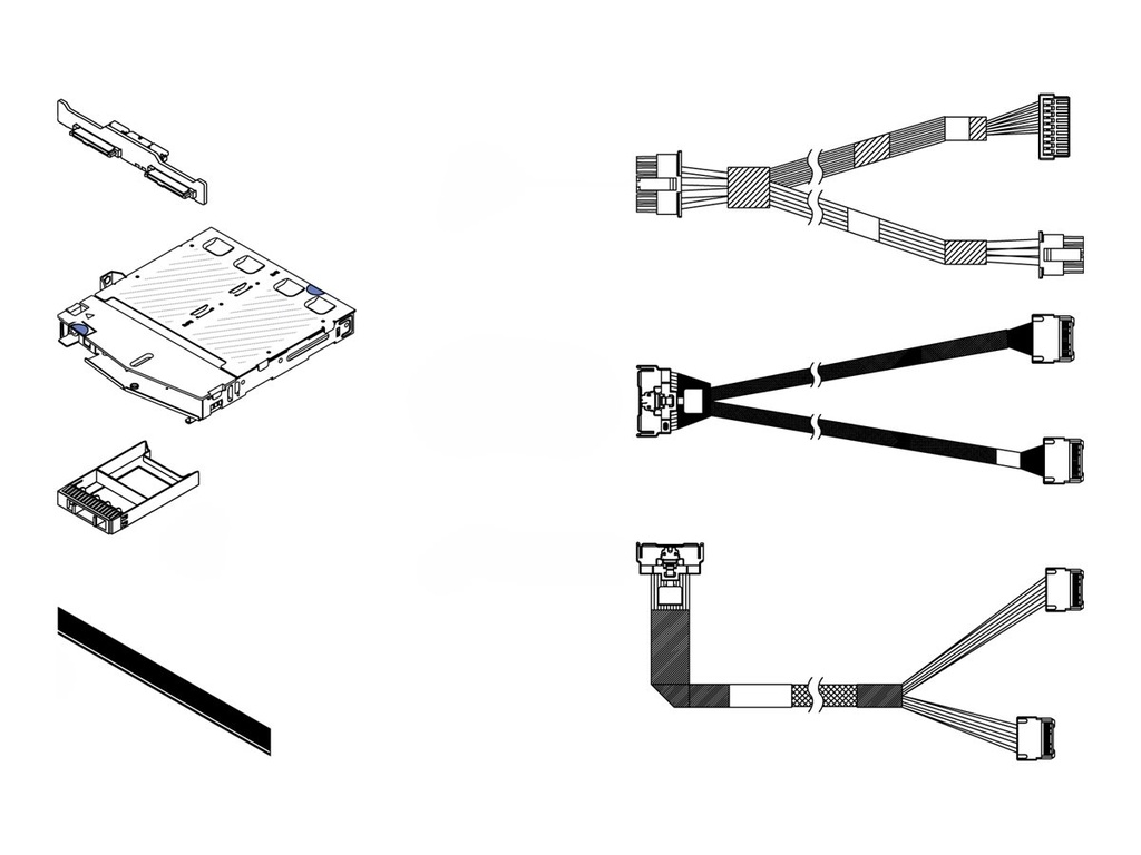 Lenovo Server 2 x 2.5" NVMe Backplane-Kit