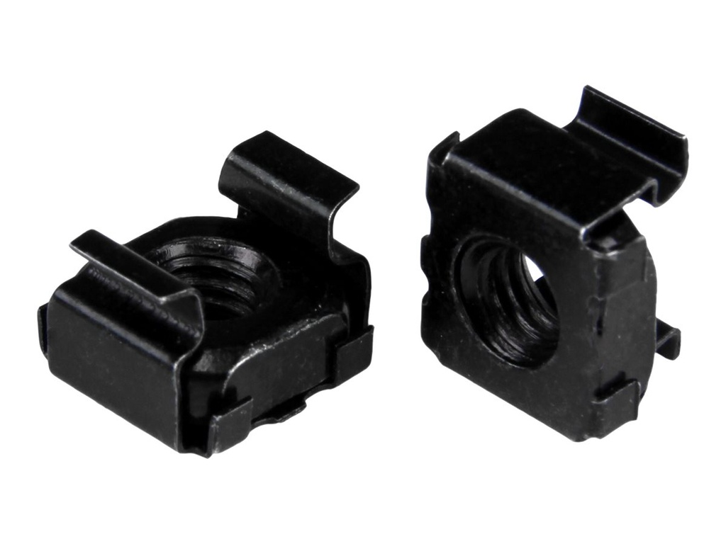 StarTech.com Startech M6 Käfigmutter - 50er Pack - Schwarz - M6 Montagemutter für Server Rack und Serverschrank - Käfigmuttern - Schwarz (Packung mit 50)