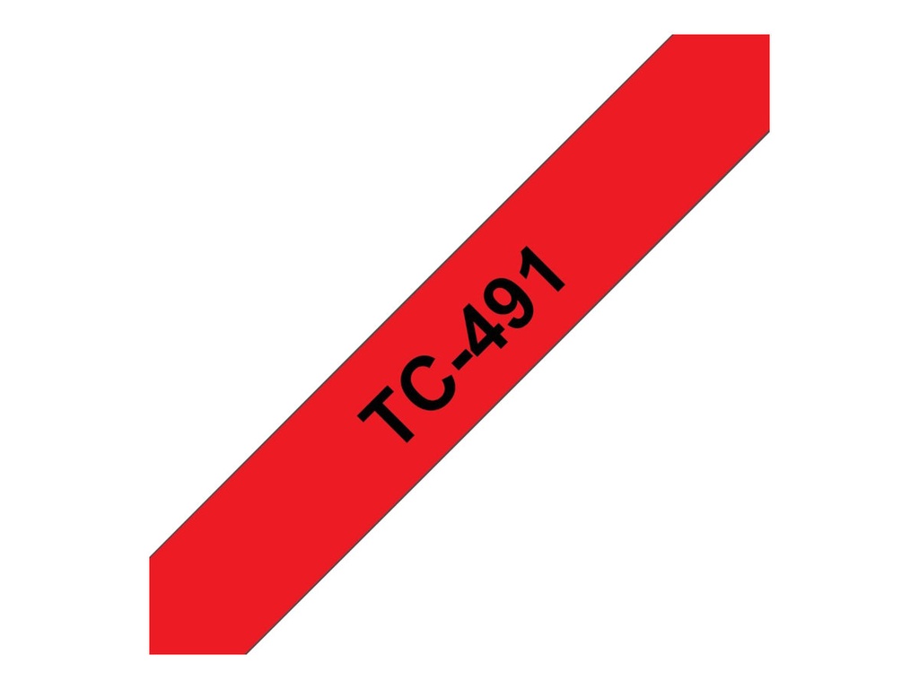 Brother Schwarz auf rot - Rolle (0,9 cm) laminiertes