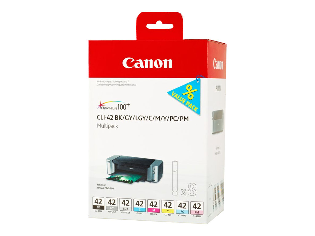 Canon CLI-42 BK/GY/LG/C/M/Y/PC/PM Multipack