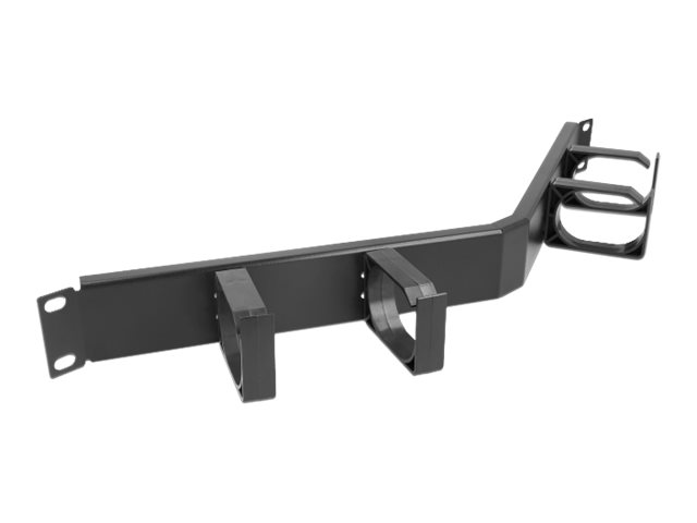 Delock Kabelführungsplatte für Schaltschrank - Schwarz - 1U - 48.3 cm (19")