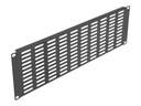 Delock Rackpaneel (vertikal) - mit Lüftungsschlitzen - Schwarz - 3U - 48.3 cm (19")