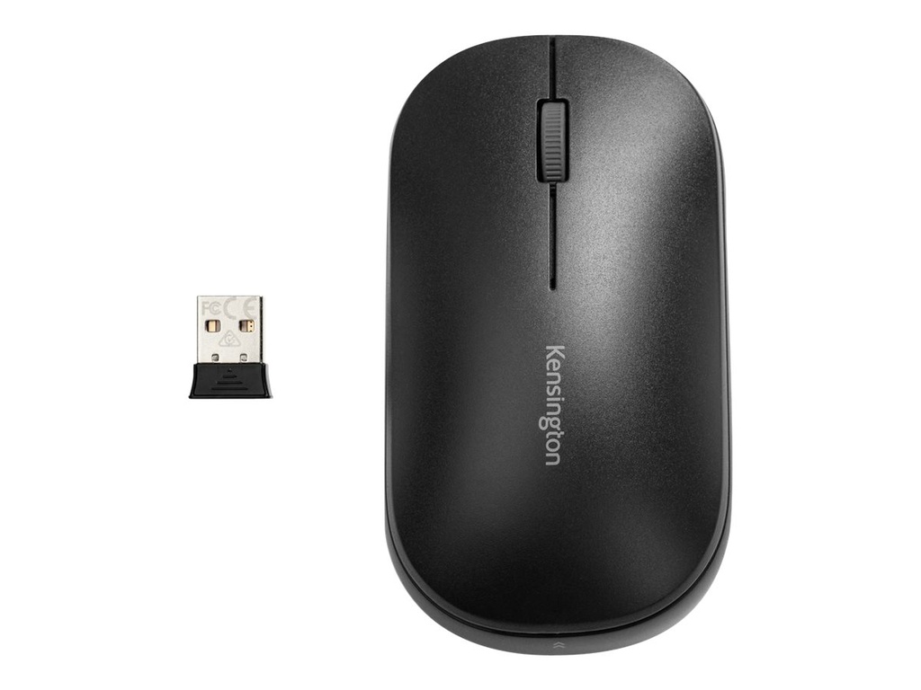Kensington SureTrack Dual Wireless Mouse - Maus - optisch - 4 Tasten - kabellos - 2.4 GHz, Bluetooth 5.0 LE, Bluetooth 3.0 - kabelloser Empfänger (USB)