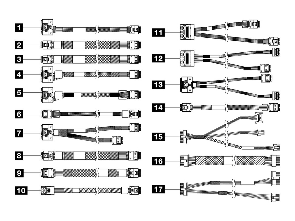 Lenovo Speicherkabelkit - für 2,5" Chassis-Backplane