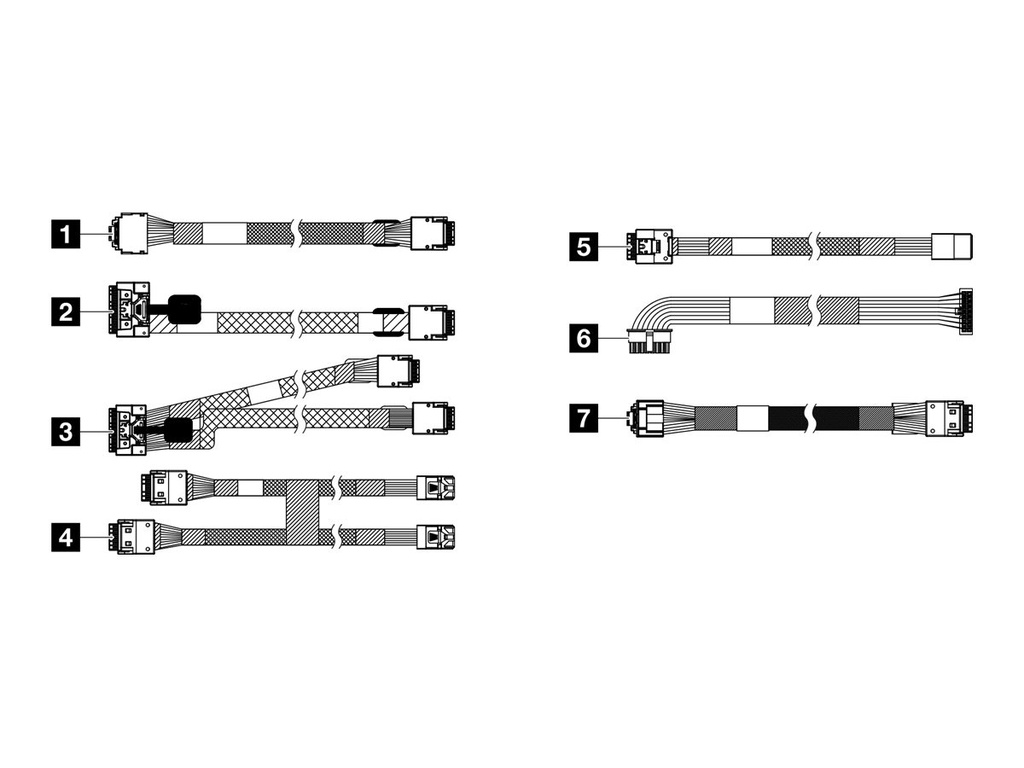 Lenovo Speicherkabelkit - für 10 x 2,5" Anybay