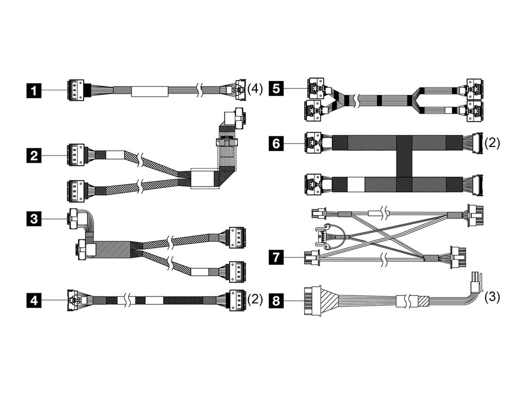 Lenovo ThinkSystem SR650 V3 32x2.5 NV - Kabel-/Adapterset