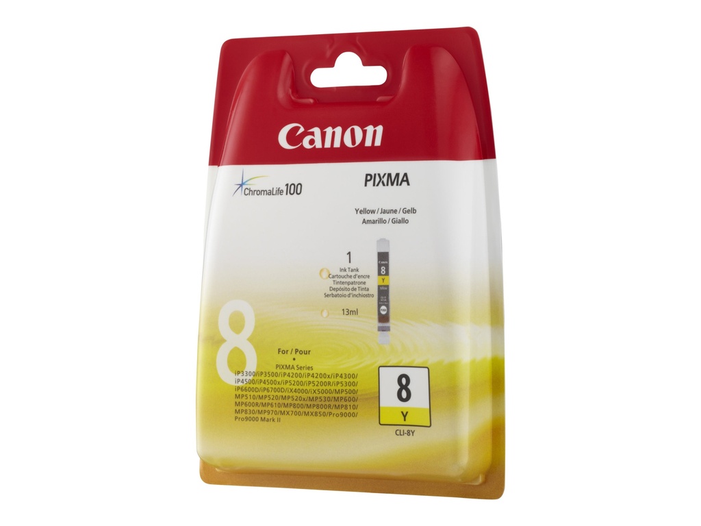Canon CLI-8Y Tinte Gelb - Gelb - Tinte auf Pigmentbasis - 1 Stück(e) - 280 Seiten
