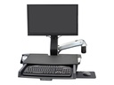 Ergotron Befestigungskit (Handgelenkkissen, Schienenmontage Halterungsset, Mausablage zum Herausziehen, höhenverstellbare Halterung, Ablage für Barcode-Scanner und Maus, Combo Schwenkarm, Arbeitsfläche mit Tastaturablage) - für LCD-Display / PC-Ausrüstung - Polished Aluminum - Bildschirmgröße: bis zu 61 cm (bis zu 24 Zoll)