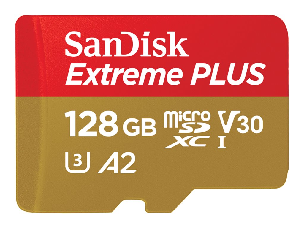 [SDSQXBD-128G-GN6MA] SanDisk Extreme PLUS - Flash-Speicherkarte (microSDXC-an-SD-Adapter inbegriffen)