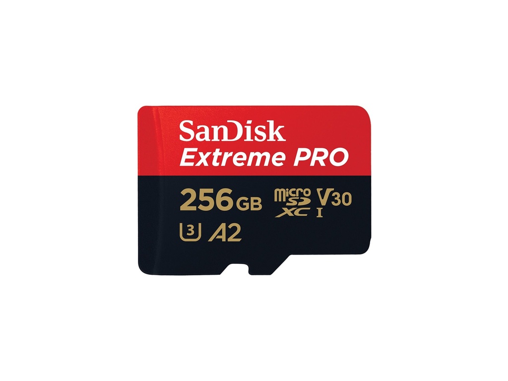 [SDSQXCD-256G-GN6MA] SanDisk Extreme Pro - Flash-Speicherkarte (microSDXC-an-SD-Adapter inbegriffen)