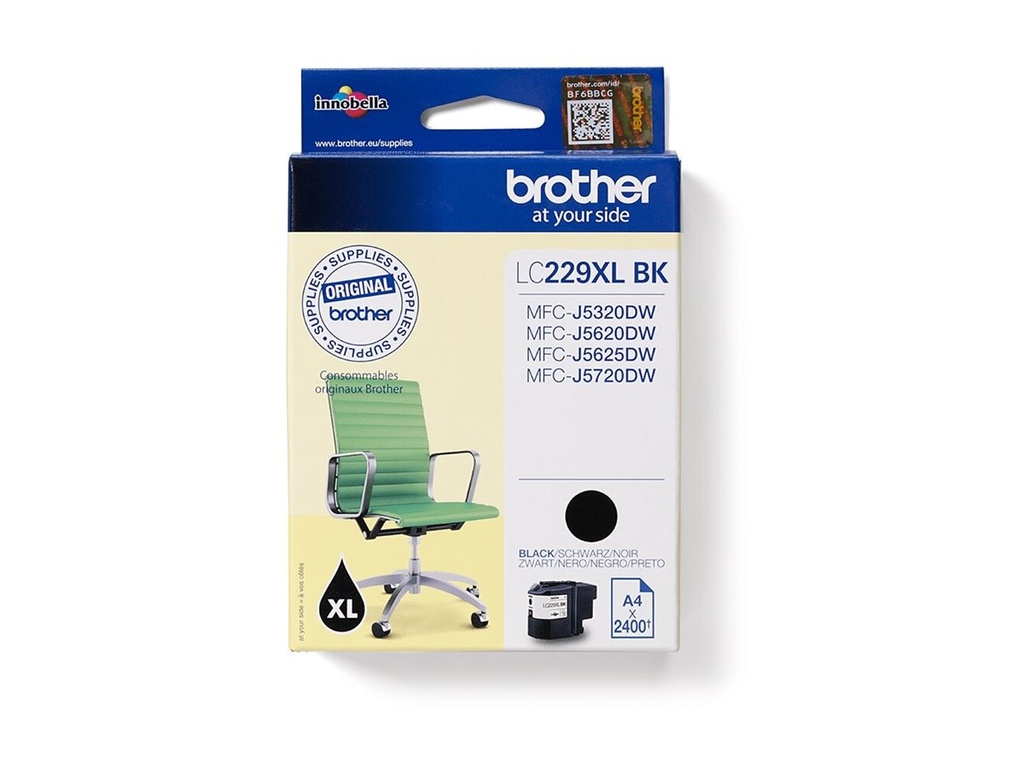 Brother LC229XLBK - Schwarz - original - Tintenpatrone