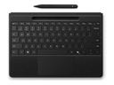 Microsoft Surface Pro Flex Keyboard - Tastatur - mit Touchpad, Beschleunigungsmesser, Surface Slim Pen 2 Ablage- und Ladeschale - hinterleuchtet - kabellos - Bluetooth LE - QWERTY - Englisch - Schwarz - mit Slim Pen - für Microsoft Surface Pro 8, Pro 8 for Business, Pro 9, Pro 9 for Business, Pro 10 for Business, Pro (11th Edition)