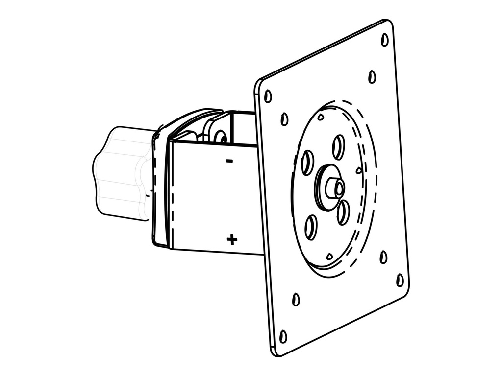 Ergotron DS100 Dual LCD Pole System - Montagekomponente (Gleitgelenk)