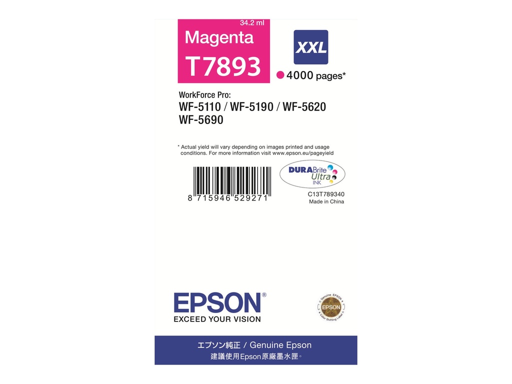 Epson T7893 - 34.2 ml - Größe XXL - Magenta
