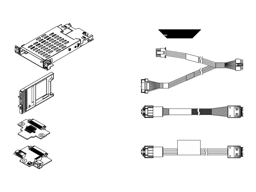 Lenovo ThinkSystem SR635 V3 Rear 2x7mm SATA/NVMe Enablement Kit