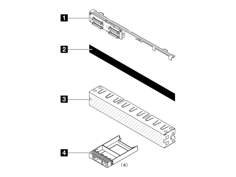 Lenovo Server 4 x 2.5" NVMe backplane kit