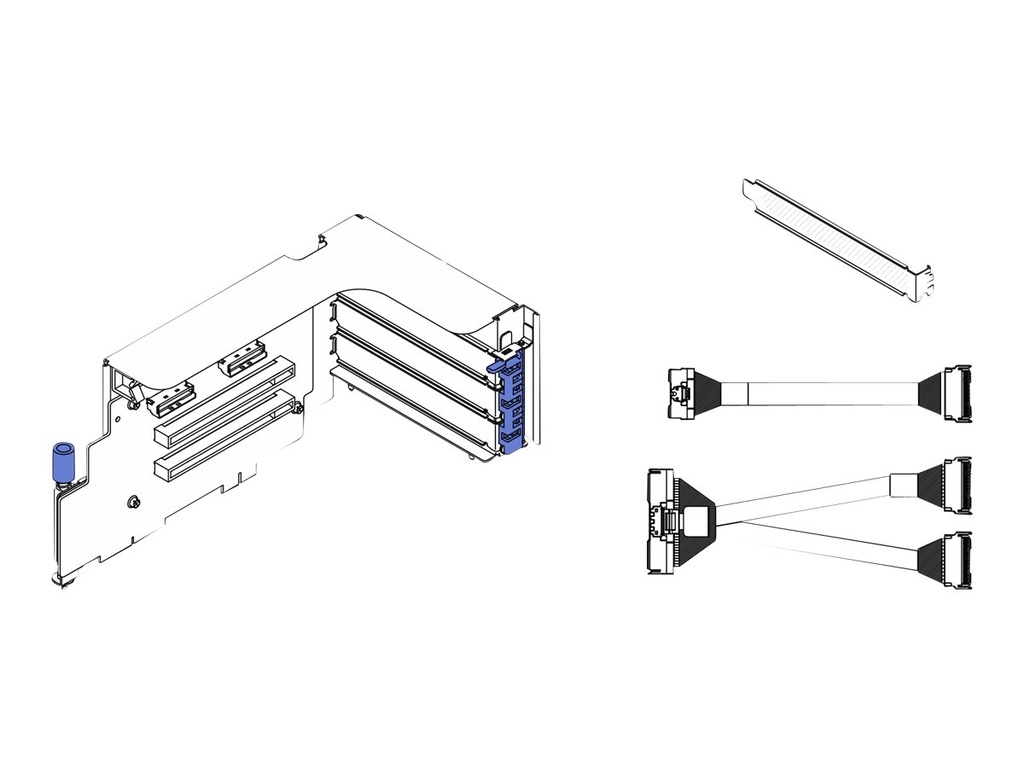 Lenovo Riser Card - für ThinkSystem SR670 V2 7Z22