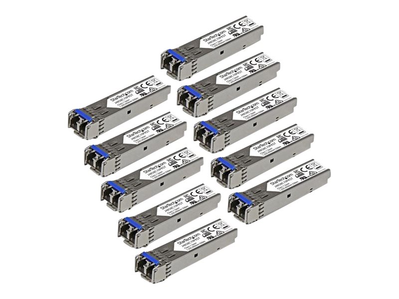 StarTech.com Startech Gigabit LWL SFP Transceiver Modul - HP J4859C kompatibel - SM/MM LC mit DDM - 10km / 550m - 1000Base-LX - 10er Pack - SFP (Mini-GBIC)-