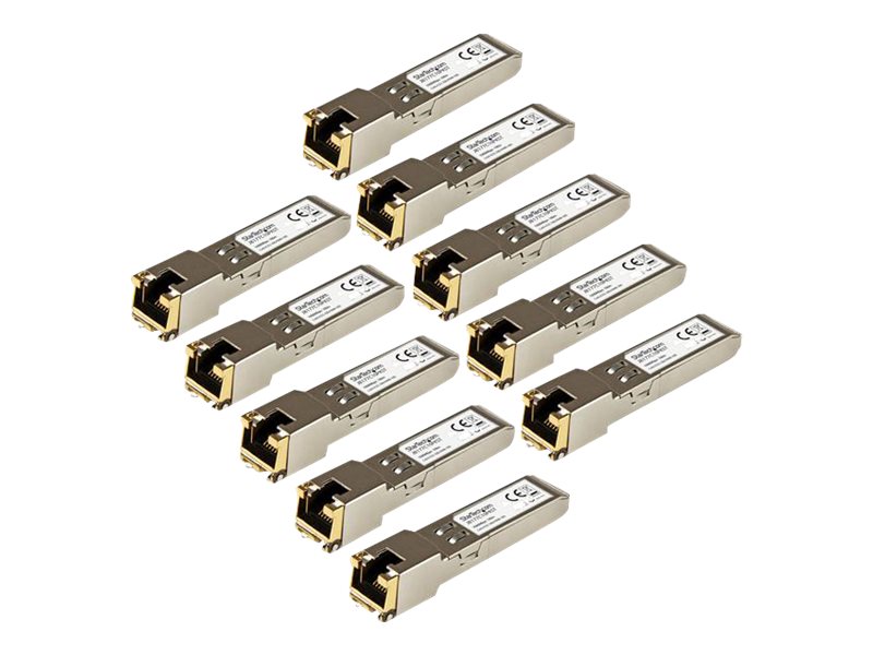 StarTech.com Startech Gigabit RJ45 Kupfer SFP Transceiver Modul - HP J8177C kompatibel 1000Base-T - Mini GBIC - 10er pack - SFP (Mini-GBIC)-
