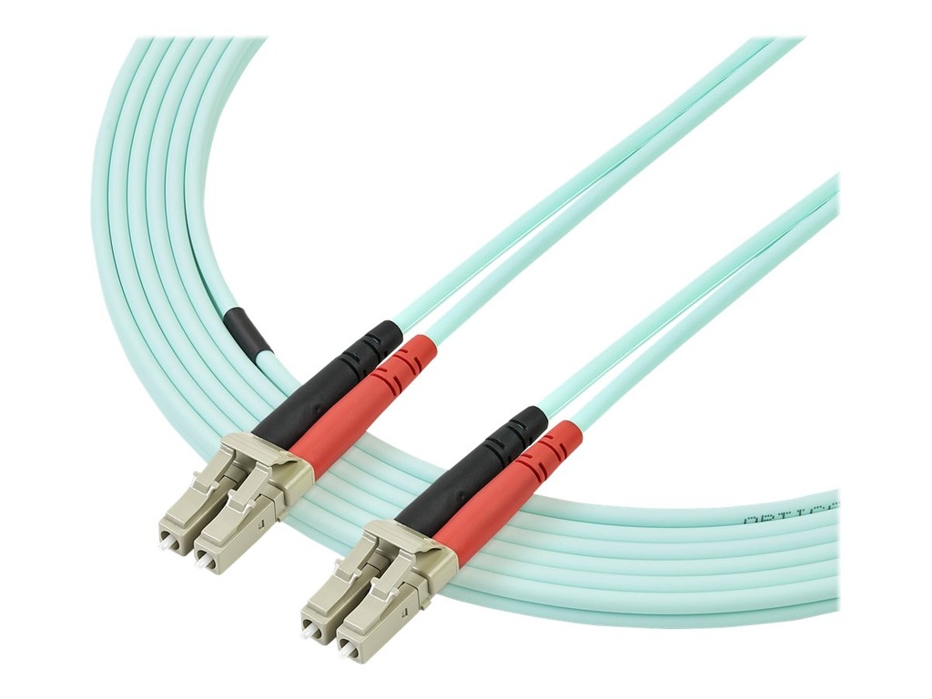 StarTech.com 3m Fiber Optic Cable - 10 Gb Aqua - Multimode Duplex 50/125 - LSZH - LC/LC - OM3 - LC to LC Fiber Patch Cable - Patch-Kabel - LC Multi-Mode (M)