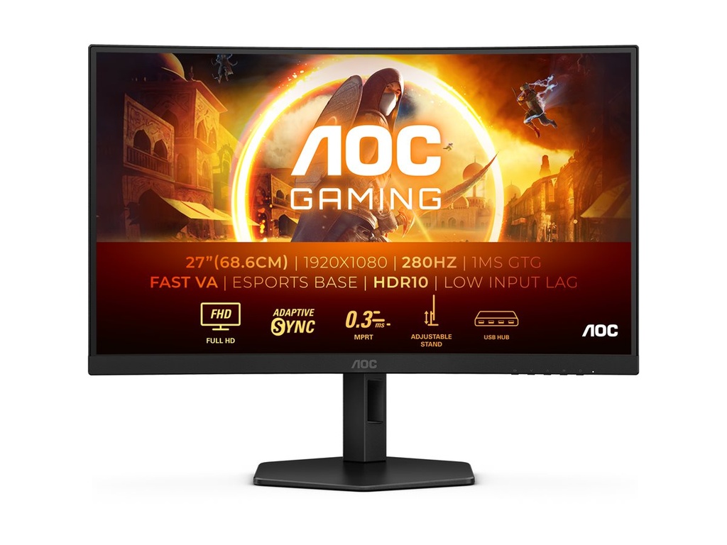 AOC Gaming C27G4ZXU - LED-Monitor - Gaming - gebogen - 68.5 cm (27")