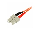 StarTech.com 2m Fiber Optic Cable - Multimode Duplex 50/125 - LSZH - LC/SC - OM2 - LC to SC Fiber Patch Cable - Netzwerkkabel - LC Multi-Mode (M)