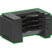 Lexmark 4-Bin Mailbox - Ausgabefach - 100 Blätter in 4 Schubladen (Trays)