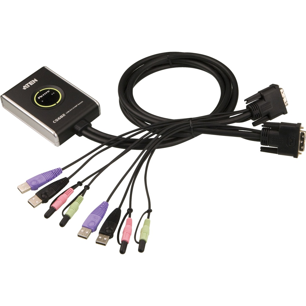 ATEN CS682 Tastatur/Video/Maus (KVM)-Switch Schwarz