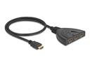 Delock Ultra High Speed - HDMI Splitter - HDMI weiblich zu HDMI männlich - 60 cm - Schwarz - unterstützt 4K 144 Hz (3840 x 2160)