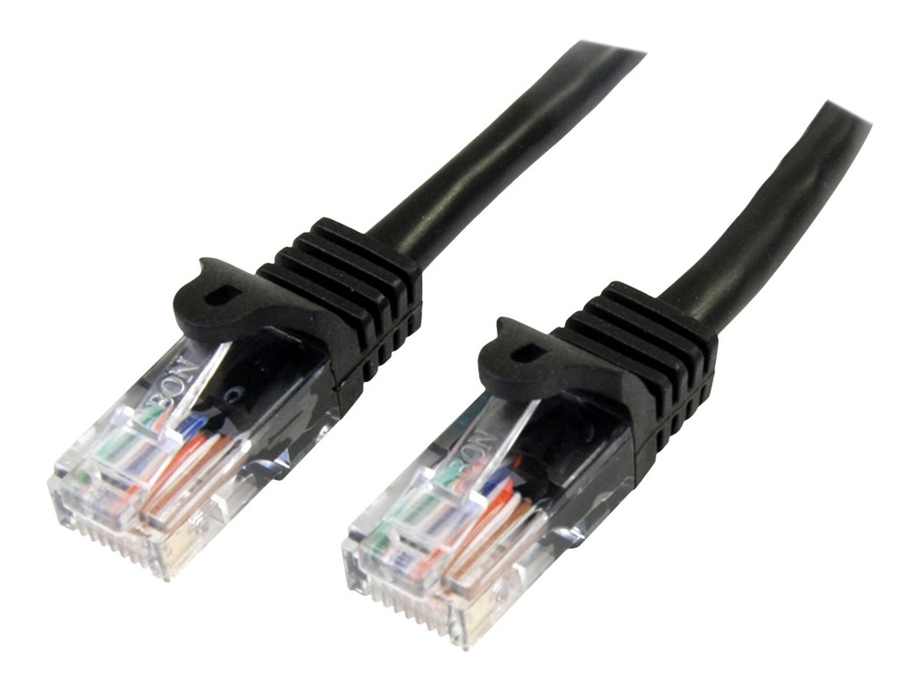 StarTech.com 3m Cat5e RJ45 UTP Netzwerkkabel Snagless - Cat 5e Patchkabel - Schwarz - Stecker / Stecker - Patch-Kabel - RJ-45 (M)