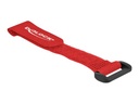 Delock Klettverschluss-Cinchkabelbinder - 15 cm - Rot (Packung mit 5)