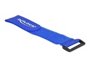 Delock Klettverschluss-Cinchkabelbinder - 28 cm - Blau (Packung mit 3)