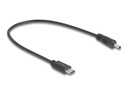 Delock Stromkabel - 24 pin USB-C (M) zu Gleichstromstecker 3,0 x 1,1 mm (M)