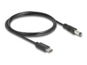 Delock Stromkabel - 24 pin USB-C (M) zu Gleichstromstecker 5,5 x 2,1 mm (M)