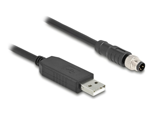 Delock Kabel USB / seriell - USB (M) zu 3-poliger M8 RS-232 (M)