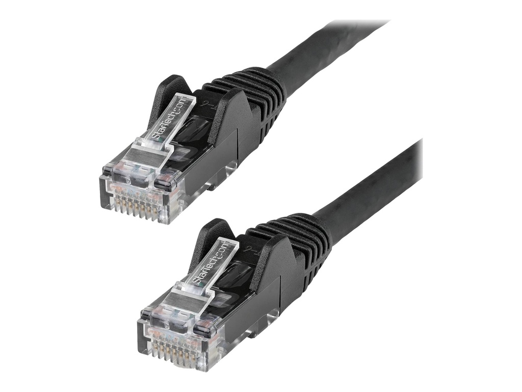 StarTech.com 10m Netzwerkkabel CAT6 - LSZH(weniger Rauch, Halogenfrei) - 10Gbit 650MHz 100W POE RJ45 U/UTP LAN-Patch Kabel - Schwarz, ETL Zertifizierung, 24AWG, Installationskabel (N6LPATCH10MBK)