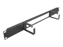 Delock Kabelmanagement - mit Öffnung und 2 Bügel - Rack montierbar - Schwarz - 1U - 48.3 cm (19")